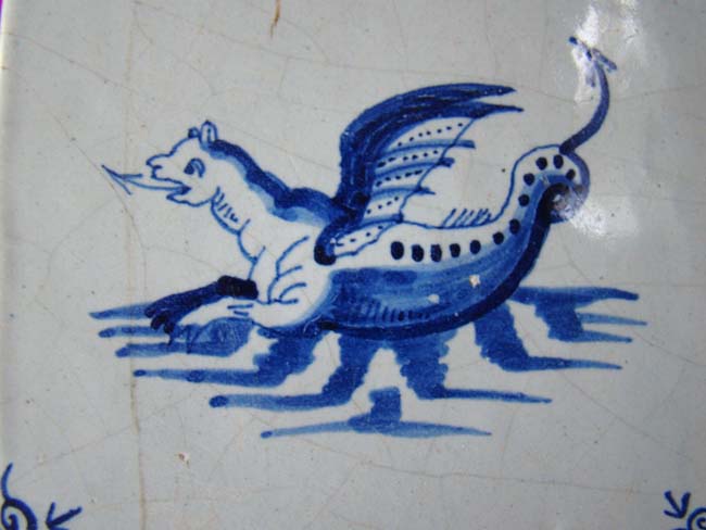 A 17th century Dutch Delft tile circa 1675